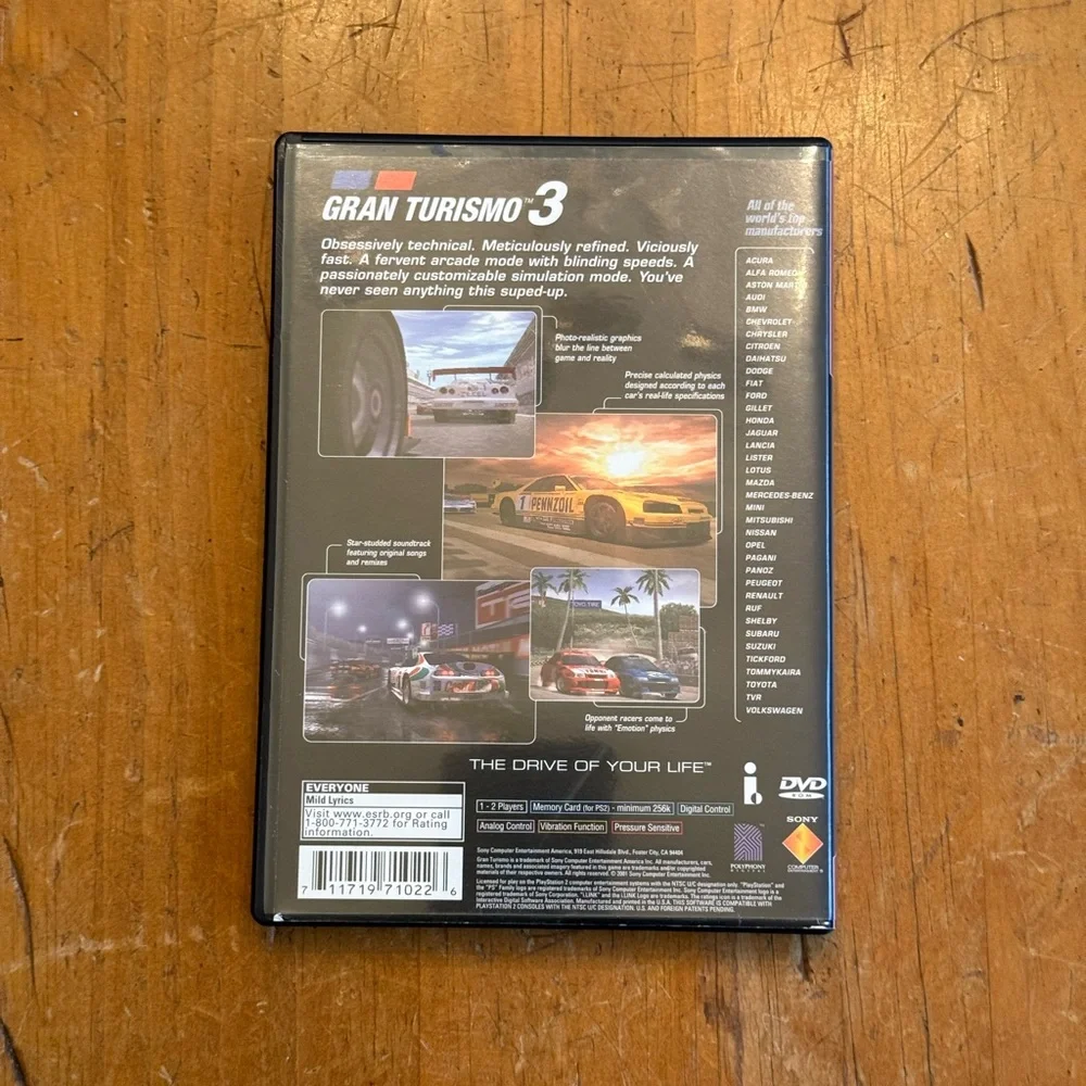 Gran Turismo 3 A-Spec for Sony 2 - Black Case